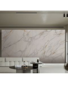 Revestimento de parede decorativo SPC Calacatta Gold brilhante 260x120x0,4cm Supreme SPC