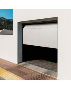 Porta de garagem seccionada motorizada branca 200x240 cm