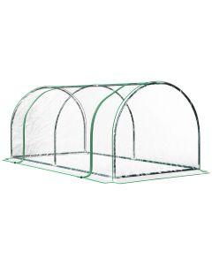Estufa de jardim 200x100x80cm aço e PVC transparente Outsunny