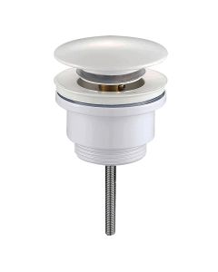 Kibath válvula click clack lavatorios acabamento branco fosco em latão