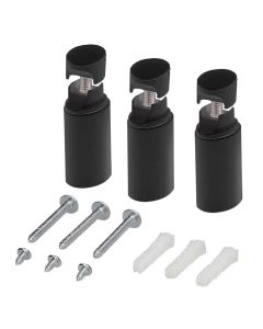 Kibath conjunto de suportes de radiador para toalheiros abs preto