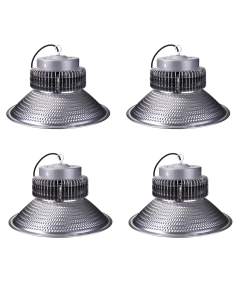 4x LED high bay, 20.000 lm 200 w, luz fria 6000 k, ip20