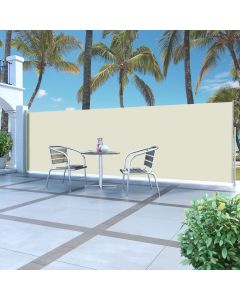 Toldo lateral retrátil 160 x 500 cm cor creme