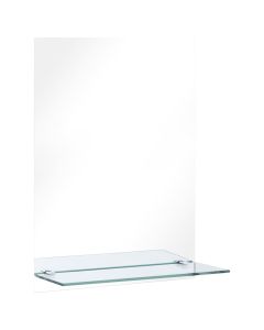 vidaXL espejo de pared con estante de vidrio templado 40x60 cm