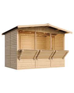 Caseta de jardín de madera - 336x263cm/6 m2 - Timbela m150a
