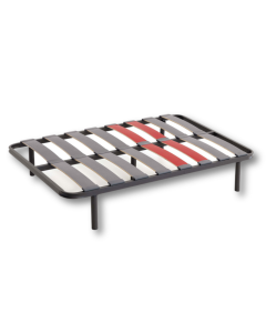 Sommier com estrado de ripas e pés 80x190 cm silencioso