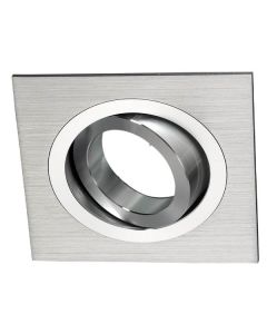 Foco embutido regulável classic quadrado alumínio wonderlamp 1xgu10