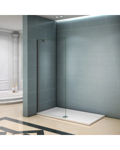 Painel de duche vidro anti-calcário 8mm com barra 45cm(58-60)x200cm