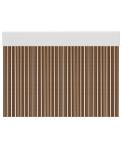 Cortina de porta PVC pastel castanho com bege / 100 x 215