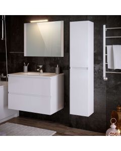 Coluna da casa de banho neli 2 portas 140x30x27 cm branco t-bath