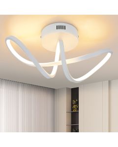 Nettlife LED luz de teto moderna preta sala de estar 12w interior 3000k LED