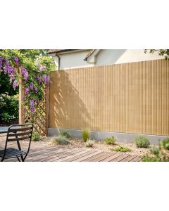 Tela de junco viso em PVC, 8m de comprimento x 1,5m de altura, bege