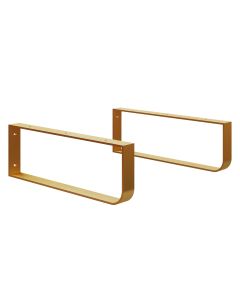 Conjunto de 2 suportes de fixaçãos dourado mate para tampo de lavatório