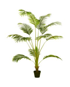 Planta artificial 15x15x70cm peva, pe, pp, cimento color verde Homcom