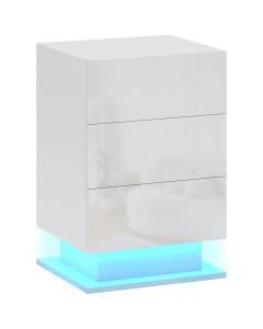 Mesa de cabeceira com iluminação 40x35x60 cm color blanco Homcom