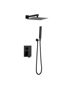 Conjunto de duche de encastrar, monocomando, na cor preta, Arenas Black