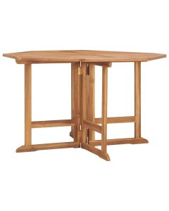 Mesa de jantar para jardim dobrável 110x110x75 cm teca maciça