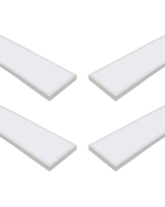 4x painel LED superfície retroiluminado 120x30 cm, 60w 5000lm, branco 6000k