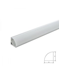 Perfil alumínio para a tira LED LED instalação cantos - difusor leitoso x
