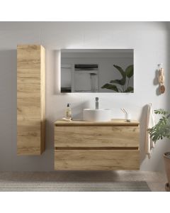 Móvel bequia 100 cm carvalhocom lavatório