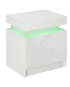 Mesa de cabeceira 45x35x52 cm color blanco Homcom, casa - quarto