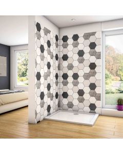 Base de duche retangular branca 90x80x3cm para telas