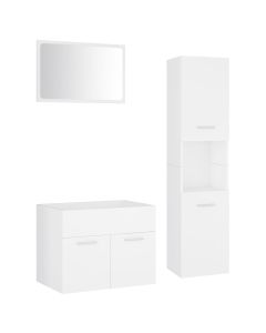 Conjunto de móveis de casa de banho contraplacado branco