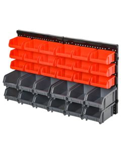 Conjunto de armazenamento de ferramento 37,5x18x63 cm pp bicolor durhand