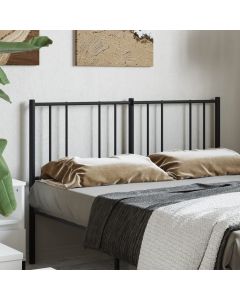 Cabeceira de cama 135 cm metal preto 691679