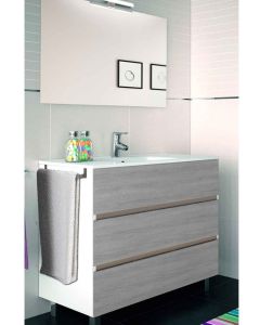 Móvel de banho imperia com lavatório duplo espelho combi 120x45cm