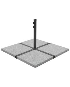 Base em granito para guarda-sol 25 kg quadrado cinzento