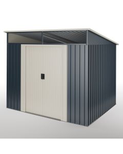 Abrigo metálico para jardim 6,6m2 Wasabi - claraboia - porta de correr