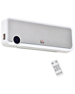 Aquecedor de parede 56x18.5x11.7 cm pp, pa bicolor Homcom