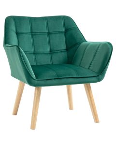 Poltrona 67x61,5x71 cm poliéster color verde Homcom, casa - poltronas