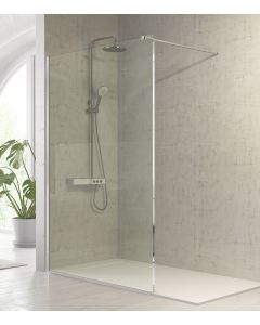 Painel fixo de duche fresh prata brilhante - 98,5/100 cm