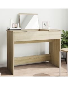 Toucador com espelho 100x45x76 cm cor carvalho sonoma pt8967