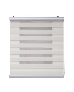 Estore de rolo noite e dia com acabamento em alumínio linho 200 x 250 cm