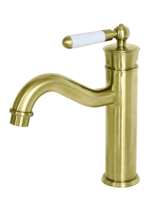 Leeds mezclador bajo lavabo rétro oro cepillado