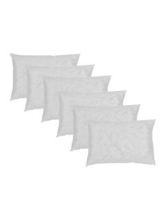 Pack de 6 enchimentos para almofadas 50x70cm fibra oca fusionhome
