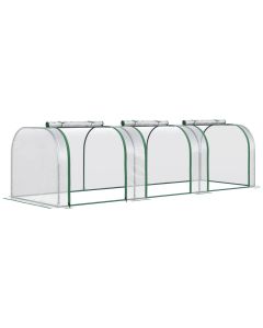 Estufa 295x100x80 cm PVC e aço transparente Outsunny