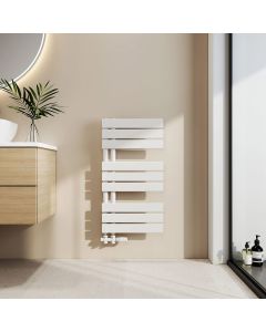 Emke toalheiro água quente 762x400mm, 342w, branco, ligação lateral
