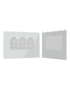 Parede lateral com janela p/ tenda de festas 2 pcs pe branco