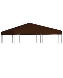 Cobertura de gazebo 310 g/m² 3x3 m castanho