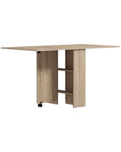 Mesa dobrável 75x140x74 cm color marrón Homcom, casa - cozinha