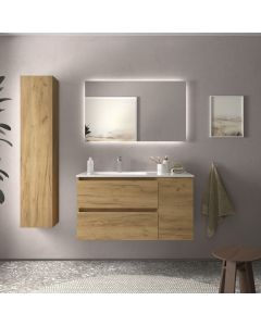 Móvel bequia 90cm + 1 sofá porta direita + pia carvalho