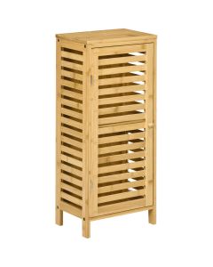 Armário casa de banho 30x19,9x70 cm bambu color marrón kleankin