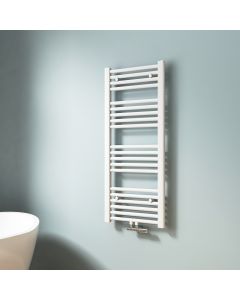 Emke toalheiro térmico água quente tubo redondo branco 100x40 cm