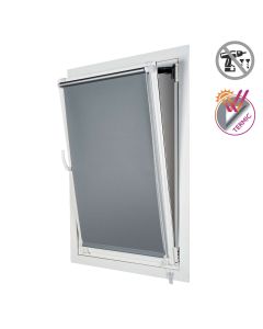 Estores opaco easyfix, estore de rolo instalação sem furar prata 45 x 180cm