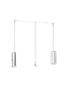 Emuca varão basculante para roupeiro sling, 600 - 830, plástico branco,