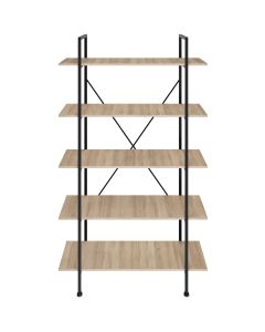 Prateleira industrial, 5 prateleiras 106 x 34,5 x 179,5 cm madeira clara